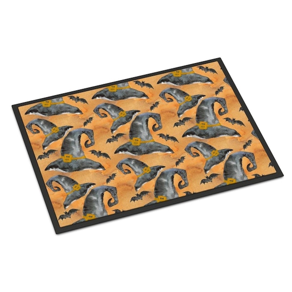 Carolines Treasures Watecolor Halloween Witches Hat Indoor or Outdoor Mat, 18 x 27 in. BB7523MAT - main